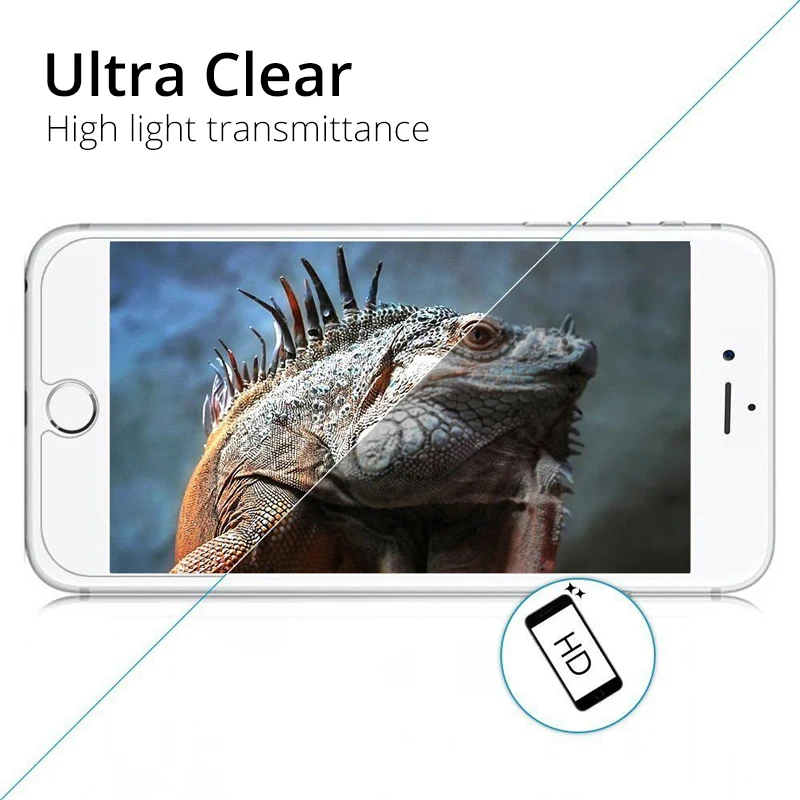 Tempered Glass for iPhone 7 8 6 6s Plus Screen Protector for iPhone XR X XS 11 Pro Max 5 5S 5C SE 4 4s Glass Film Cover Case