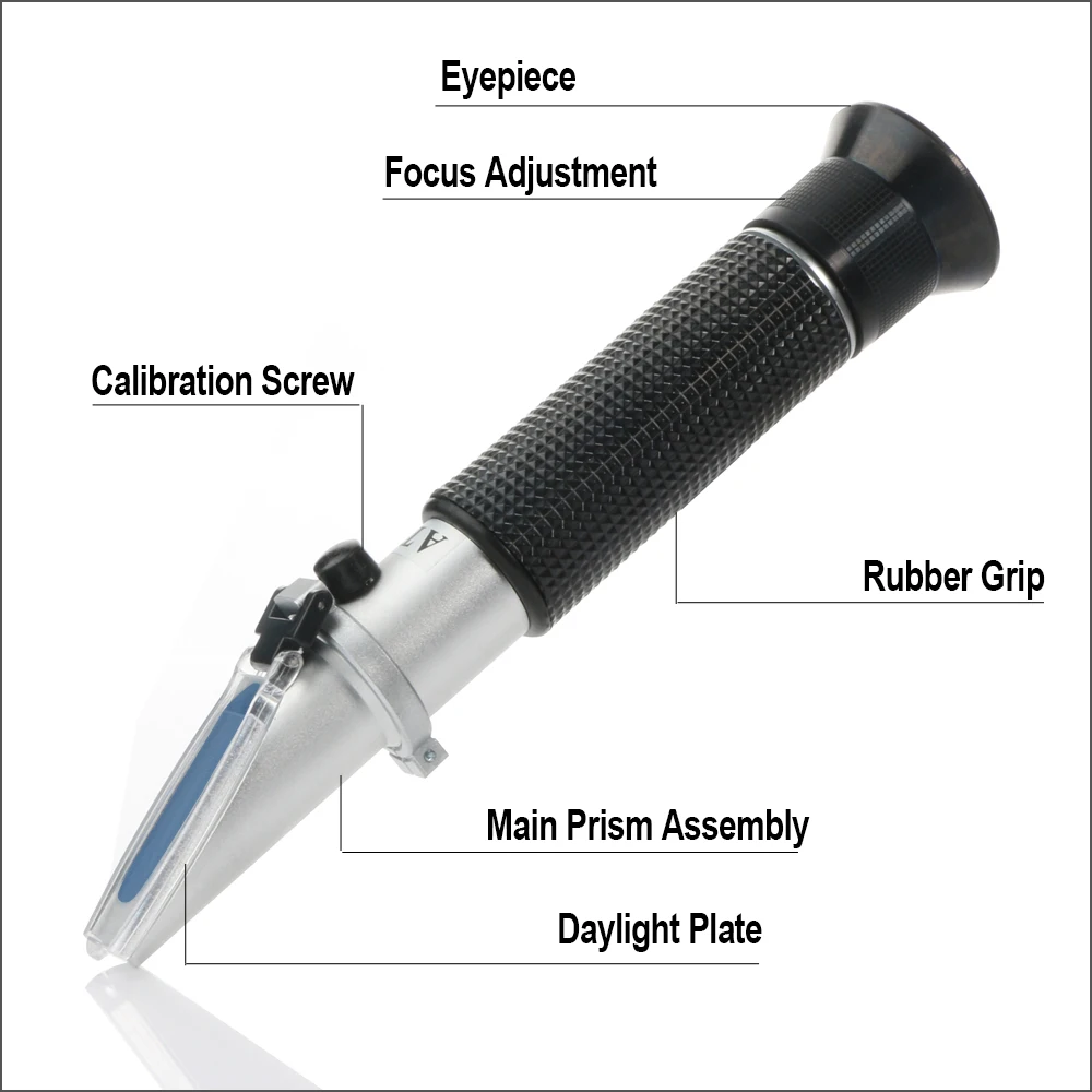 RZ Refractometer Alcohol Portable Auto Digital Refractometer 0-80 Glycol Handheld Atc Brix Refractometer Beer Box RZ116