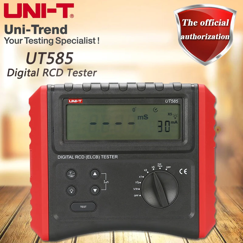

Цифровые тестеры УЗО (RCD) UNI-T UT585 и UT586; Тестирование с выбором фазового угла/автоматическим тестом RAMP
