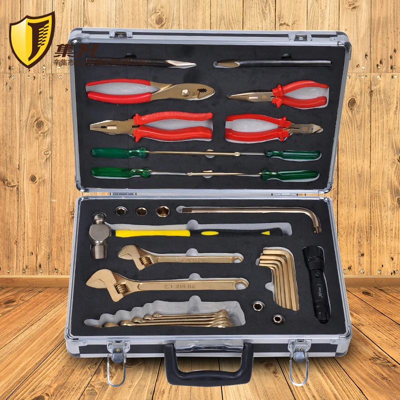 

31pcs Non sparking Combination Tools Set, Beryllium bronze and Aluminium bronze Safety Hand Tools.