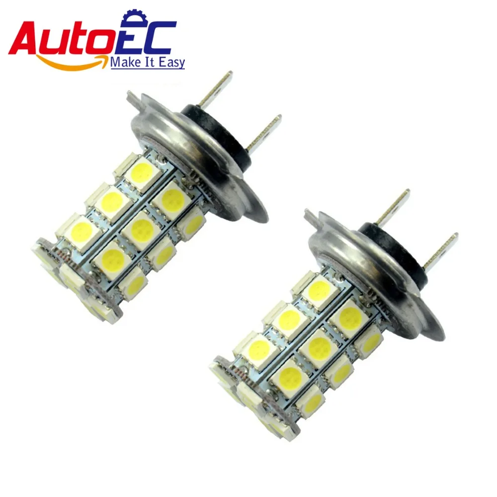 

AutoEC H7 led headlight bulb 27 SMD 5050 Car Headlight Front Fog Light Driving led bulb 12V 30pcs/lot WHITE #LJ11