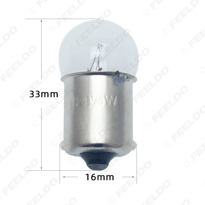 FEELDO 50Pcs G18 24V 5W BA15S 1156 Clear Glass Lamp Turn Tail Bulb Auto Truck Indicator Halogen Lamp