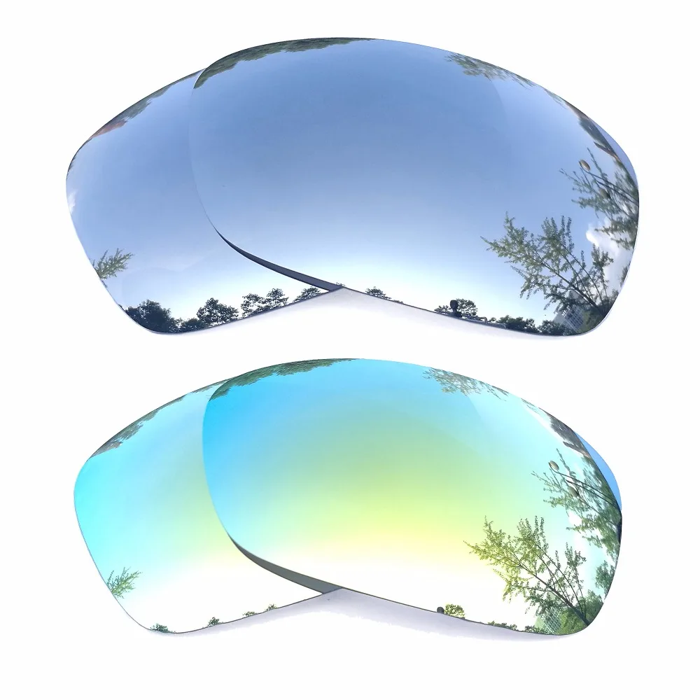 Silver Mirrored & 24K Gold Mirrored Polarized Replacement Lenses for Hijinx Frame 100% UVA & UVB