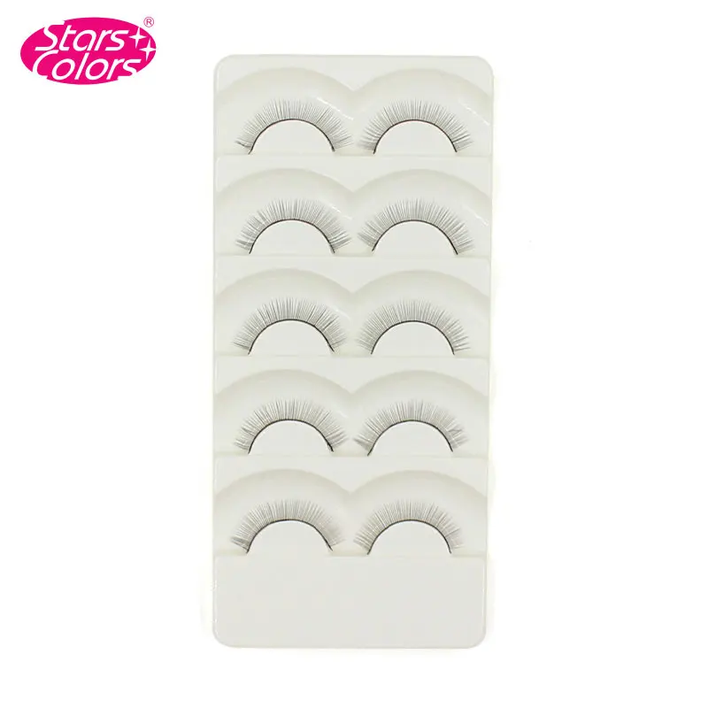 Professional 5 Pairs Training Lashes for Eyelash Extension Practicing Teaching Natural Grafting False Eyelashes Make Up Tool