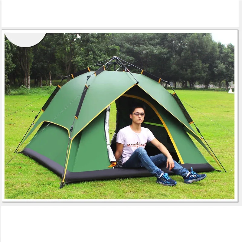 

SHAMO 3-4 Person Use CS098 Automatic Professional Outdoor Camping Shading From Ligh Double Layer Thickening Beach Tent