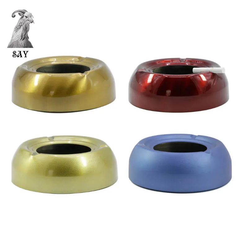 

SY New Fashion Hookah accessories Diameter 13.6CM Stainless Steel Four-color Ashtray Round Ashtray Ash Tray Anti-scalding