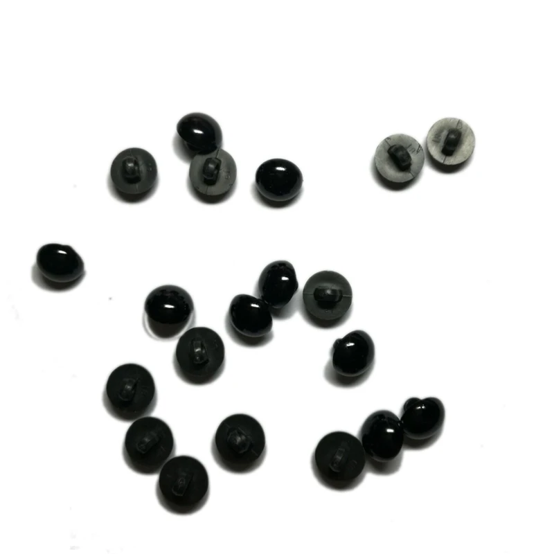 100PCS Black Buttons Round Eyeball Sewing Decorative Buttons Noses for dolls and toys Sewing Buttons for Clothing 9mm to 20mm