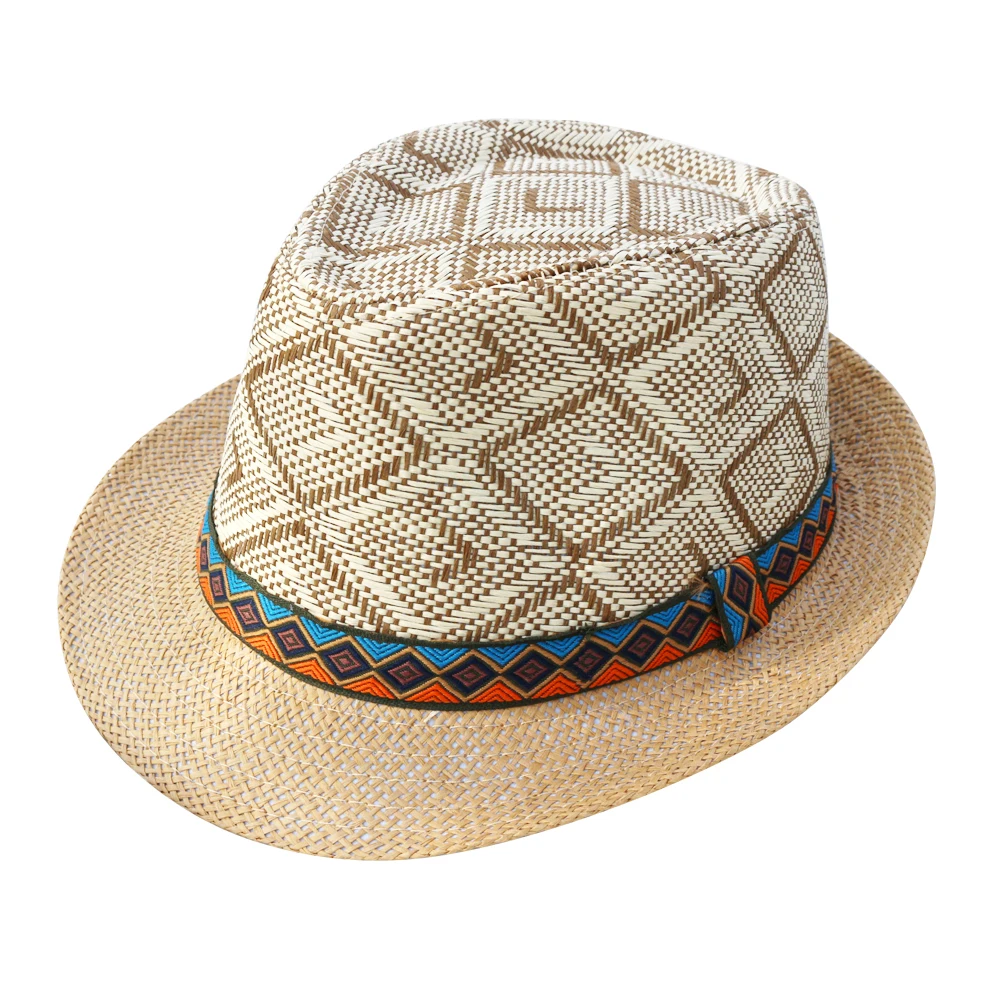 LNPBD Heißer 2018 Sommer Frauen Männer Stroh Sonnenhut Elegante Königin Homburg Gentleman Hut Strand Kappe Panama Hut