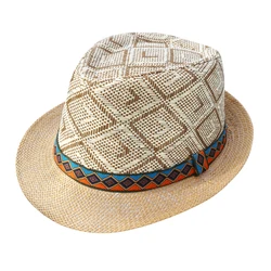 LNPBD Hot 2018 Summer Women Men Straw Sun Hat Elegant Queen Homburg Gentleman  Hat Beach Cap  Panama Hat