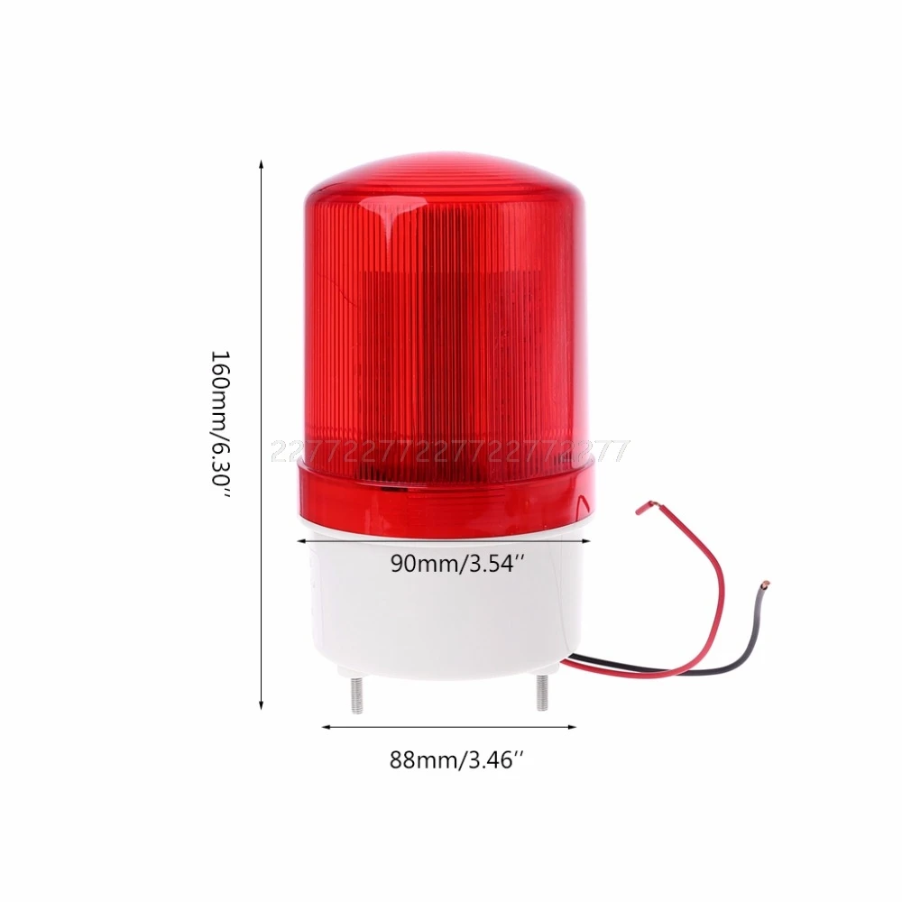 Luz LED alarma 220V/12V/24V, lámpara advertencia, zumbador señal rotativo, estroboscópica, iluminación sonido emergencia, A27 19