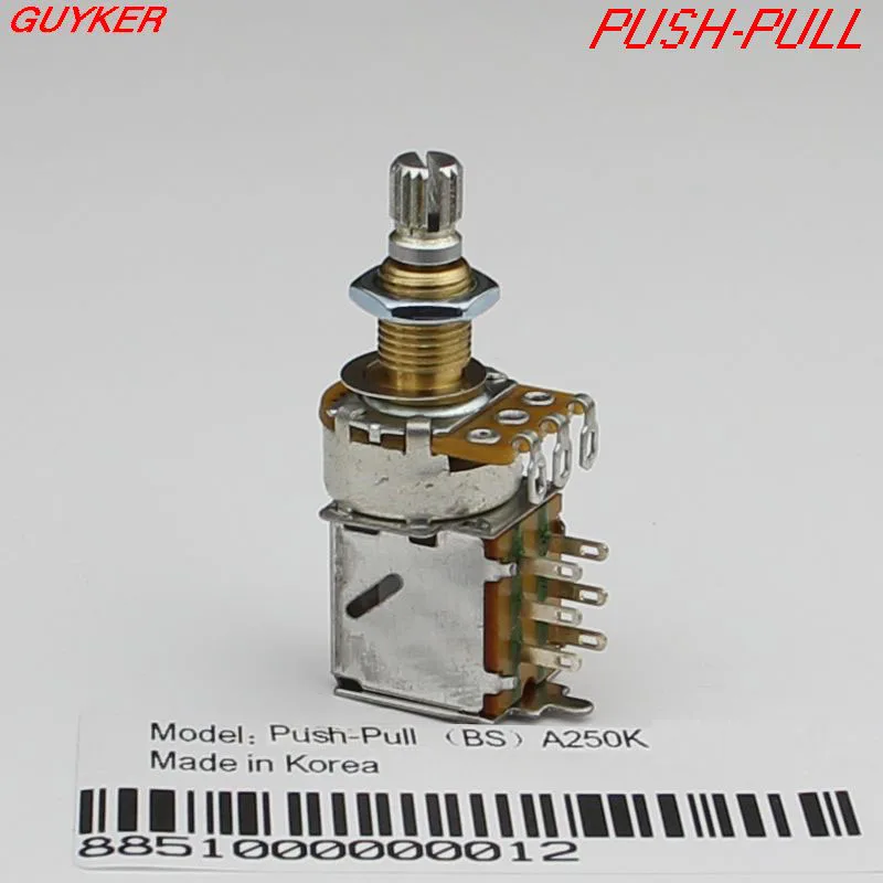 ALPHA copper shaft PUSH-PULL switch Guitar Bass Potentiometers volume and tone controls A250K B250K A500K B500K