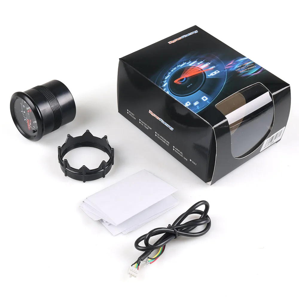 Dynoracing 2" 52mm 7 Colors changeful Backlight Tachometer High Speed Stepper Motor With Sensor Car Meter TT101486