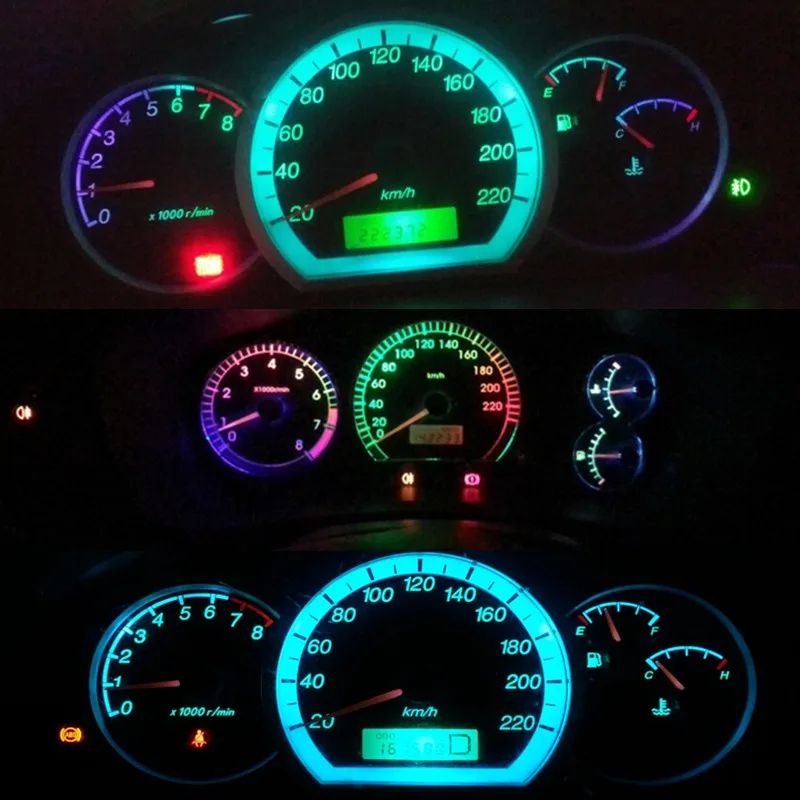 10pcs Auto Car T10 T6.5 8SMD 1206 Chip LED Dashboard Meter Panel LED Light Bulb White/Red/Blue/Green/Yellow/Ice blue #CA4760