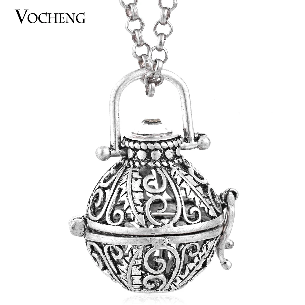 Imagem -04 - Vocheng Baby Chime Colar Difusor de Perfume Medalhão Cores Joias Pingentes com Corrente de Aço Inoxidável Tamanhos 10 10 Pol.