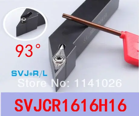 

SVJCR1616H16 16*16mm Metal Lathe Cutting Tools Lathe Machine CNC Turning Tools External Turning Tool Holder S-Type SVJCR/L