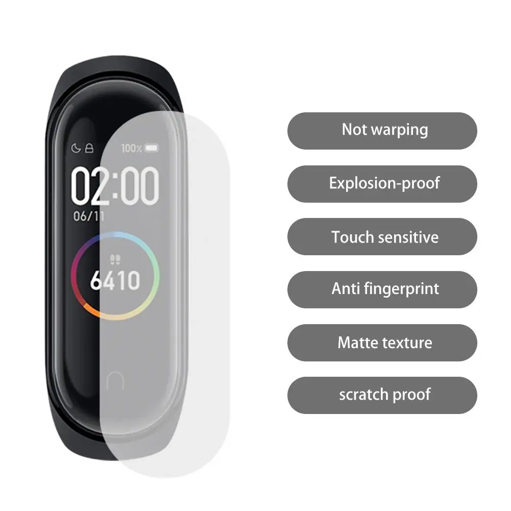 5 sztuk/partia TPU Protector filmy dla Xiaomi Mi Band 4 matowe matowe anty-odcisków palców ultracienkich matowe folie ochronne dla Miband 4