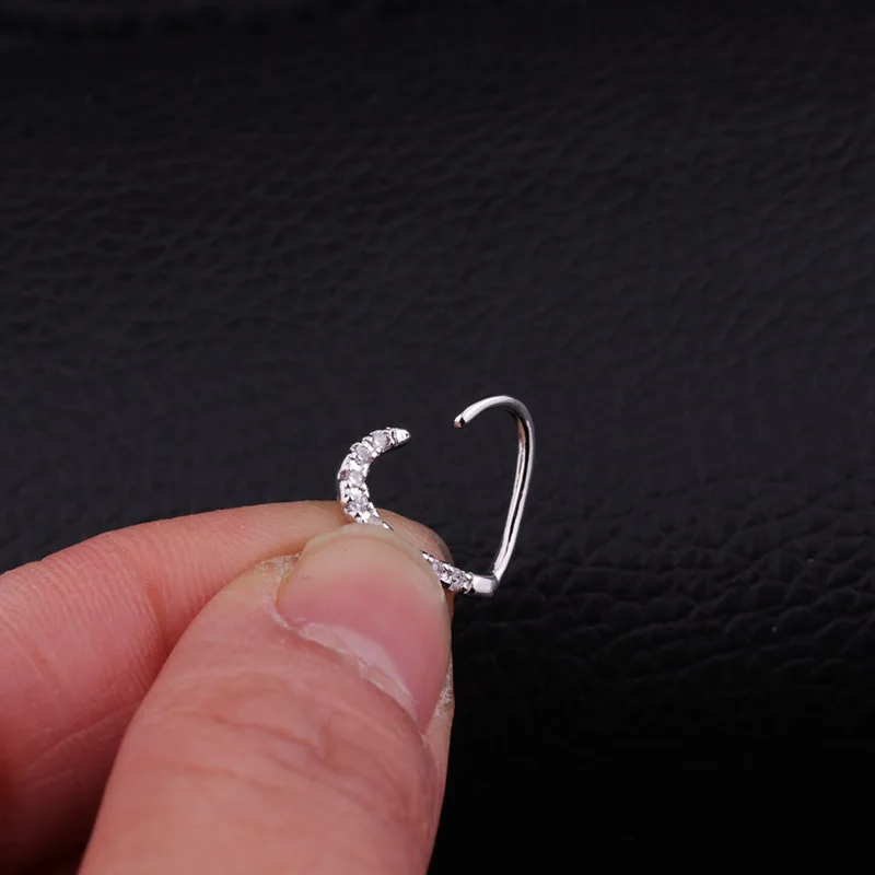 1PC Copper Heart Shape Nose Piercings Daith Piercings Septum Ear Cartilage Piercings Conch Piercings Body Jewelry пирсинг