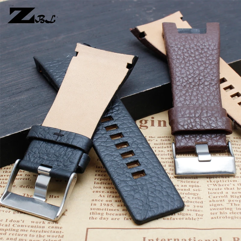 Genuine leather bracelet band 32*18mm watchstrap for diesel watch strap for DZ1216 DZ4246 DZ4247 DZ287 watch band