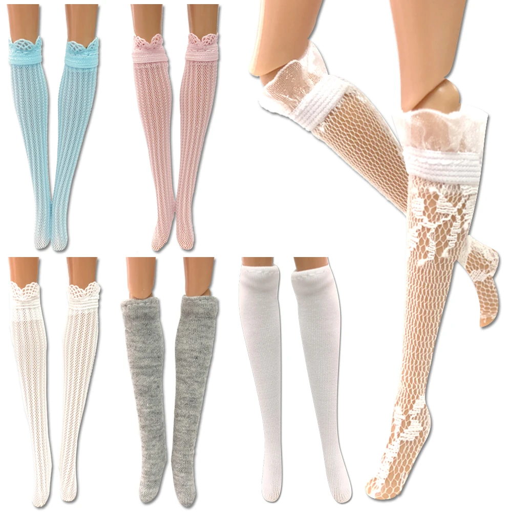 

NK 6 Pairs Hot Sale Fashion Stockings Sexy Lace Long Stockings For 1/6 BJD Doll Clothes For 30CM Doll Accessories Children Toy