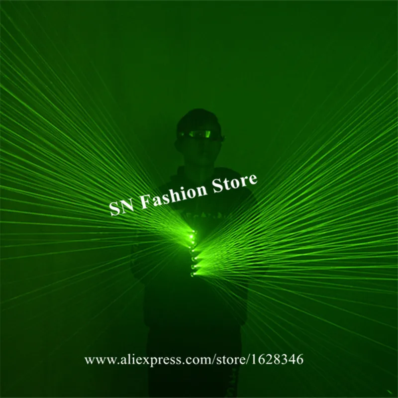 L85 Green laser light 4pcs laser head laser gloves ballroom dance stage dj disco stage wears costumes singer robot man show bar