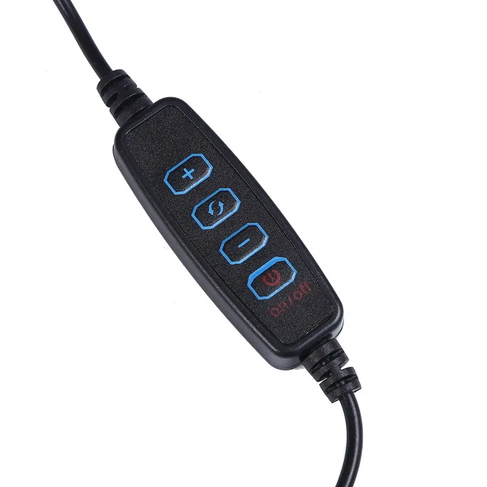 Anel de luz led, de preenchimento, 8 polegadas, dimerizável, com tripé de mesa, para câmera, celular, selfie, vídeo, estúdio ao vivo