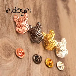 Mdogm French Bulldog Brooches And Pins  Jewelry Suit Cute Funny Metal Small Father Collar Badges Gift For Male Men B021