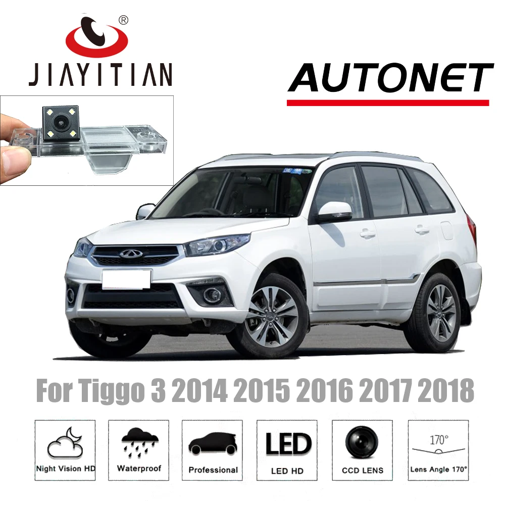 

JiaYiTian Rear View Camera For Chery Tiggo 3 Tiggo3 2014 2015 2016 2017 2018 license plate Camera backup camera CCD Night Vision