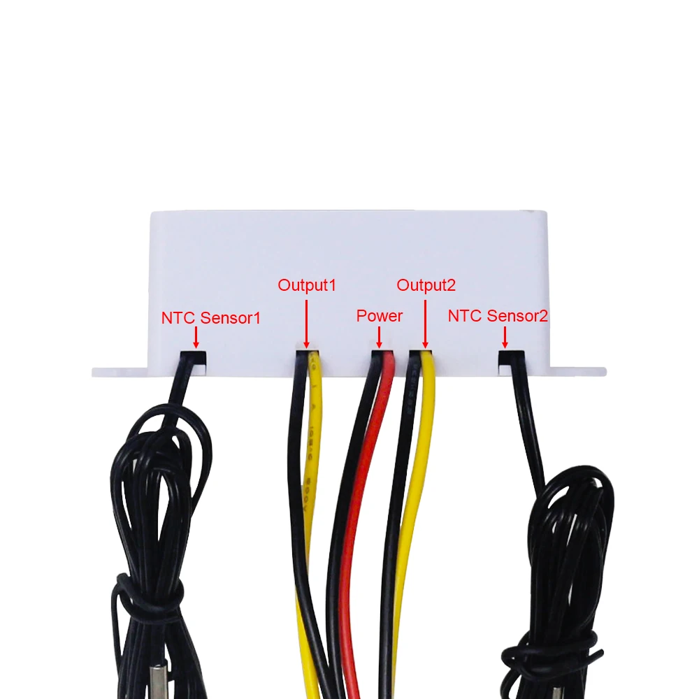 KT99 Dual Digital Thermostat Thermometer Temperature Controller -50~120°C Heating Cooling 12V 24V 110V 220V