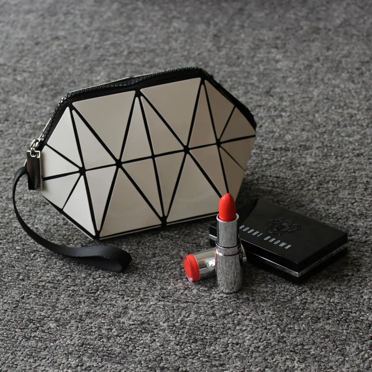 Geometric Cosmetic Bags For Women Famous Brand Makeup Pouches