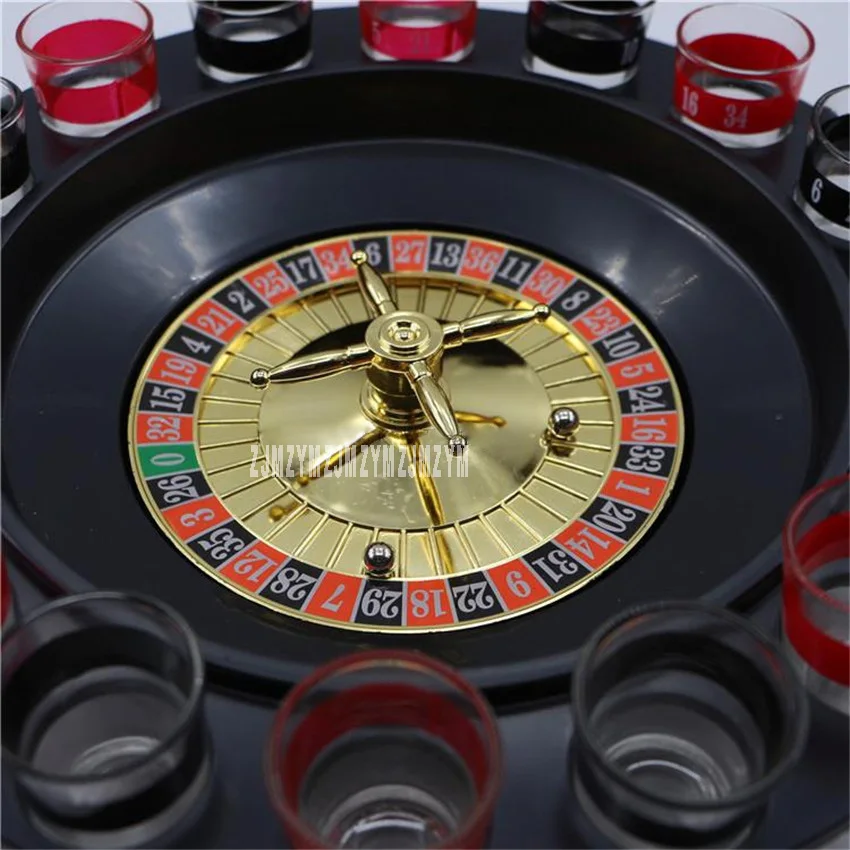 New Arrival Russia Lucky Shot Roulette Drinking Game Set 16 Party Spin Wheel Adults Game Bars KTV Drink Game Turntable 10pcs/lot