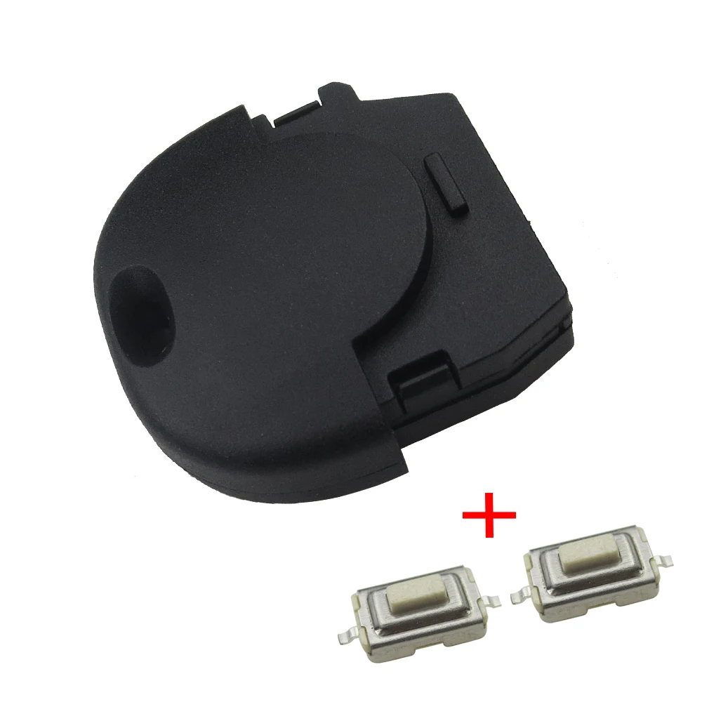 OkeyTech-Shell chave remoto para Nissan Micra Almera Primera XTrail, Caso 2 Botão, 1PC Rubber Pad, 2Pcs Micro Switch