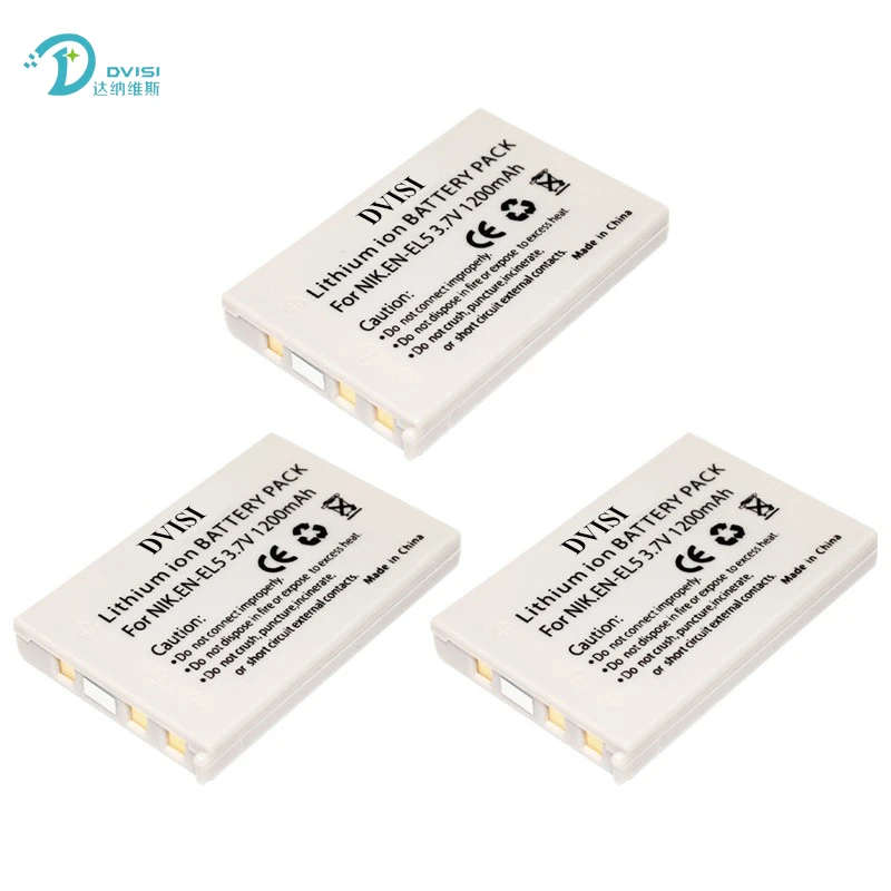 Dvisi 3.7 v 1200 mah EN-EL5 en el5 bateria da câmera para nikon coolpix p530 p520 p510 p100 p5100 p5100 p5000 p6000 p90 p80 atacado