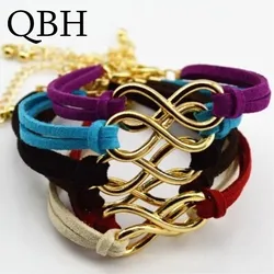 Hot Boho Punk Bijoux Fashion Vintage Infinity 8 Lederen Armbanden Voor Vrouwen Gift Groothandel Armbanden Mannen Sieraden Pulseras