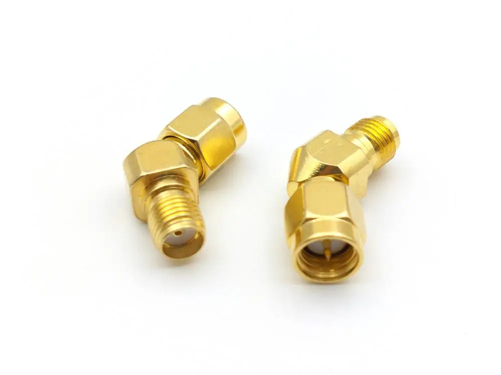 100pcs SMA Male to SMA Female 45 Degree Connector for FPV Race Goggle Antenna