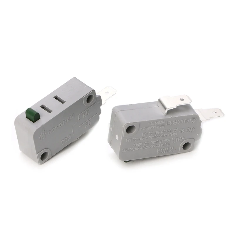 2Pcs KW3A Microwave Oven Door Micro Switch Replacement for Washing Machine Microwave Accessories 250V (Normally Open)