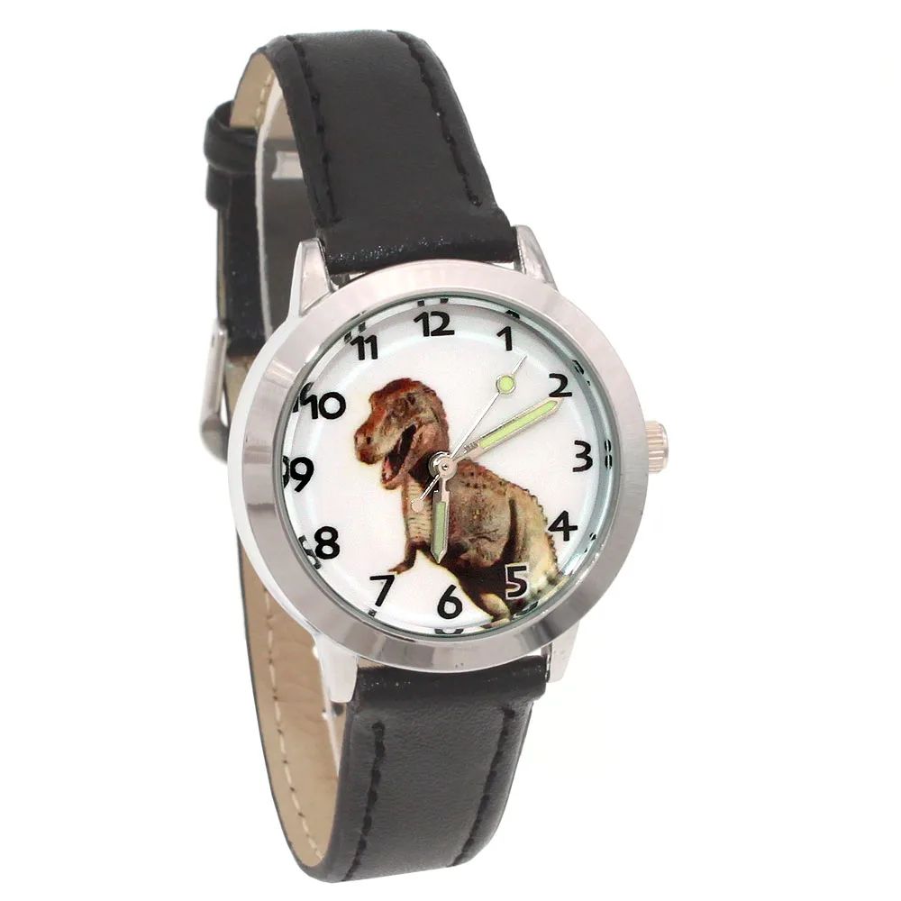 Montre-bracelet à quartz avec motif de dinosaure pour enfants, montre-bracelet décontractée, dessin animé 3D, cadeaux pour garçons, nouveaux étudiants