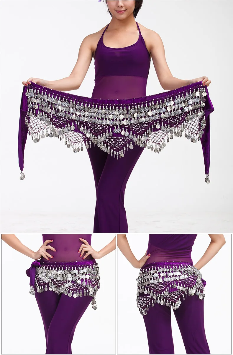 Neue Stil Top Verkauf Bauchtanz Taille Kette Hüfte Schal Bauchtanz Münzen Gürtel Tanzen Taille Gürtel Tänzerin Zubehör – Detail 18