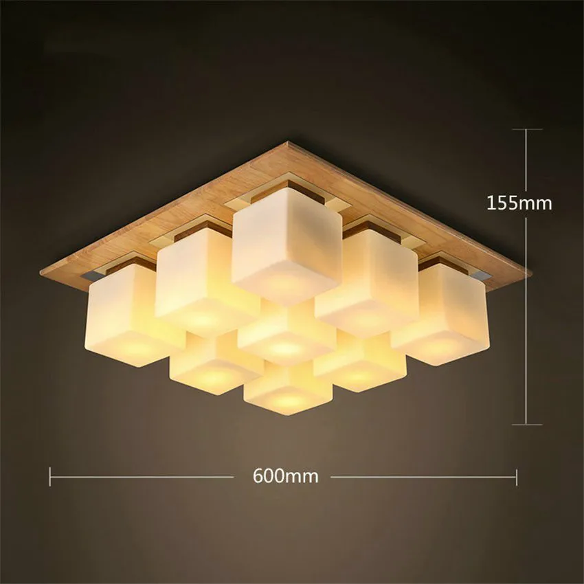 

Nordic Style Modern Wood Ceiling Lights Wooden LED Ceiling Lamp for Living Room Bedroom Lamp Lighting Lustres De Sala Plafon