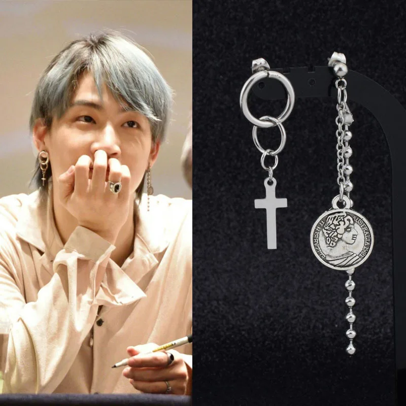 Original unique Mens single Spike stainless steel earring,guys jewellery,accessory, hipster, grunge style, punk,chain earrings 1