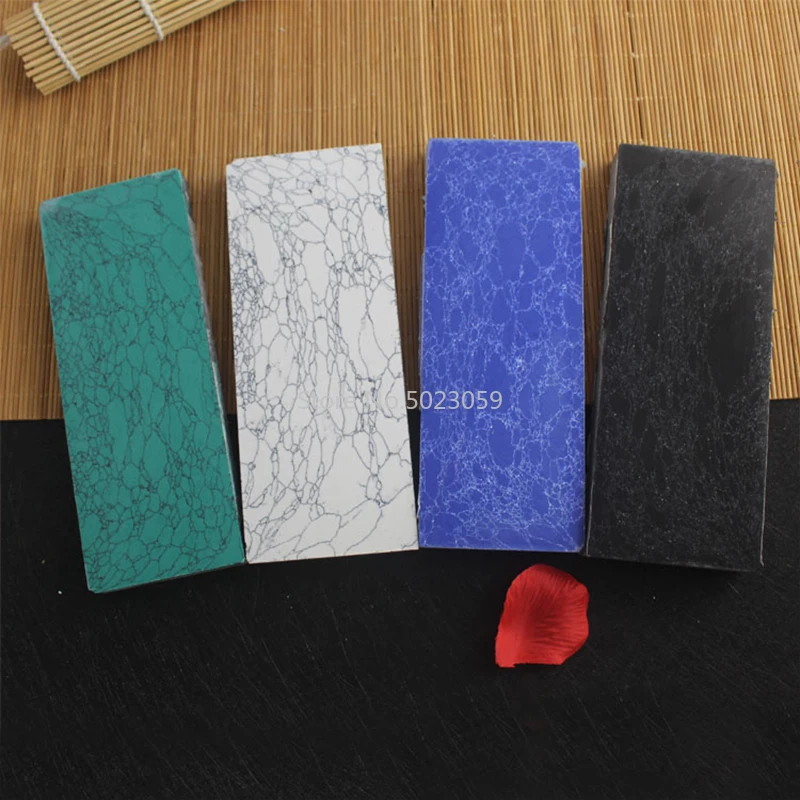 Remendo de resina de catapulta para áreas externas, cabo de faca artificial turquesa faça você mesmo, material decorativo de pedra de pinho, folha, 1 peça