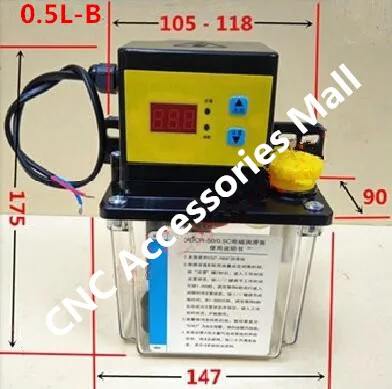 0.5L Automatic Lubrication Pump 220V Digital Electronic Timer Oil Pump For CNC Router