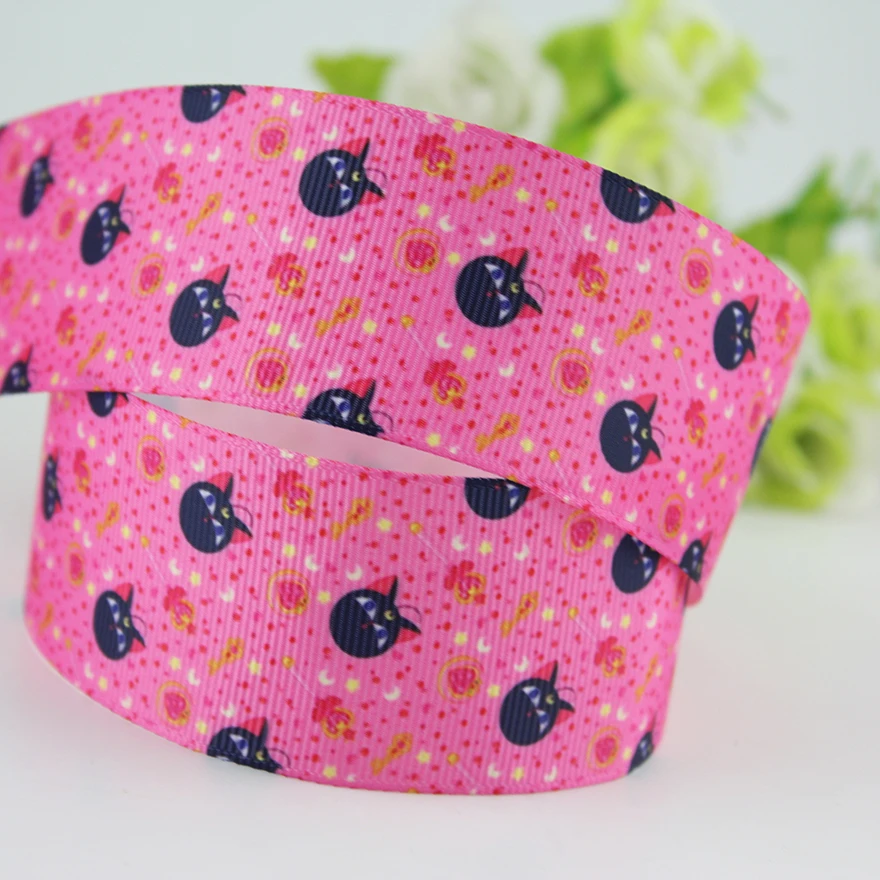 

20 yards New arrival 25mm 38mm printed grosgrain cartoon ribbon gift wrap fabric tape party decorations band