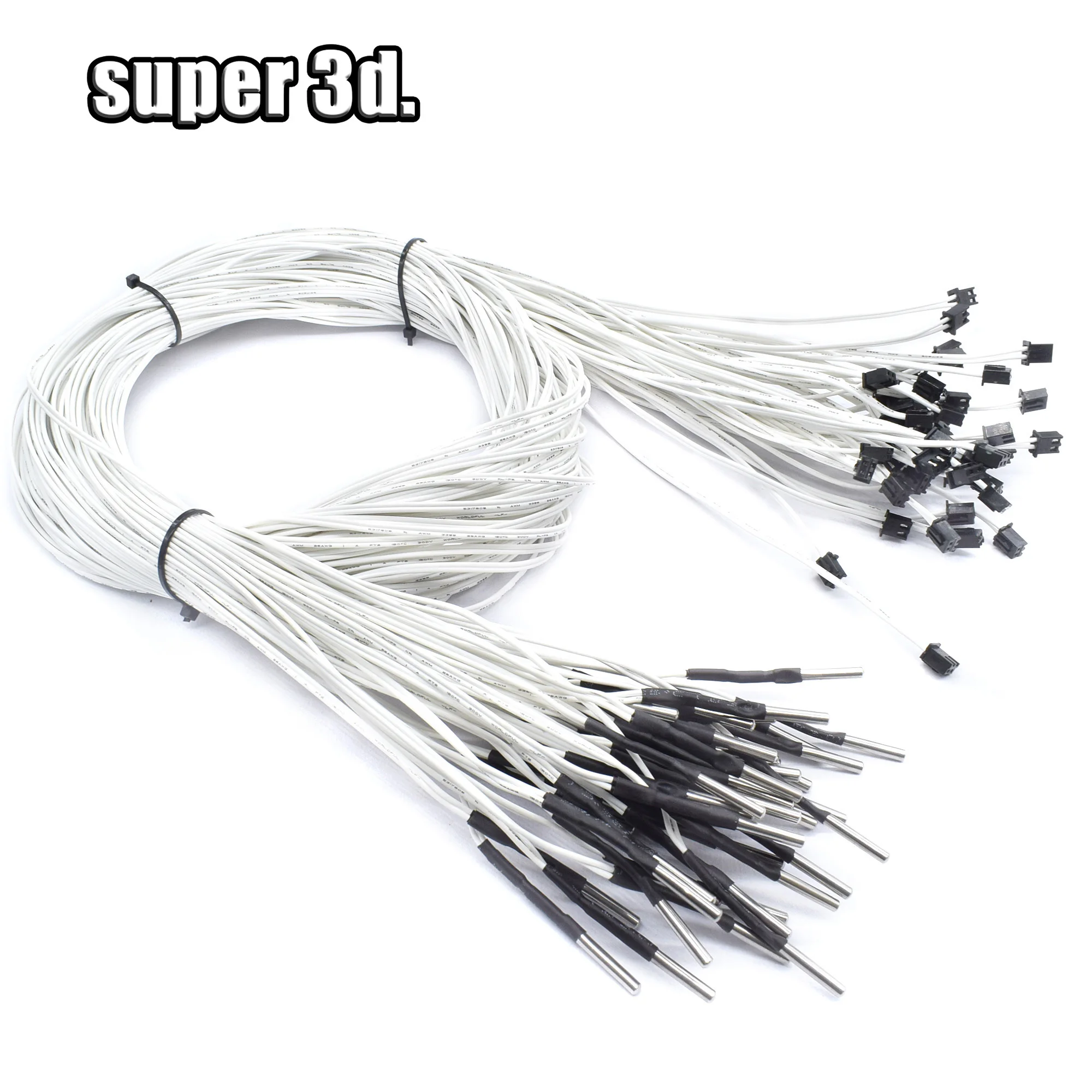 Termistor NTC100K para impresora 3D, longitud de Cable de 100cm/200cm, novedad, 1 unidad