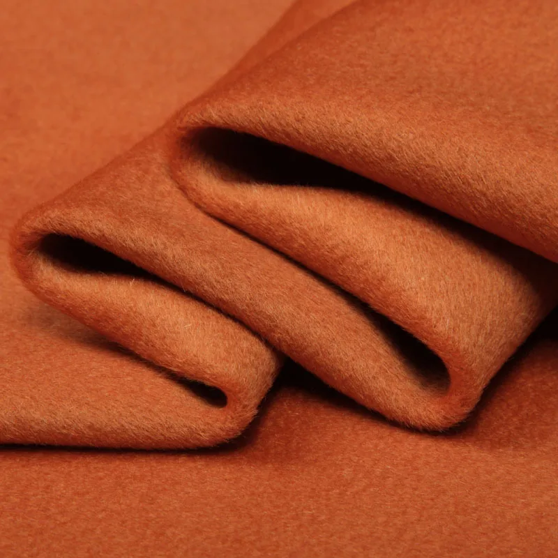 Autumn and winter orange cashmere fabric fashion wool fabric coat wool cashmere fabric wholesale high quality cashmere cloth