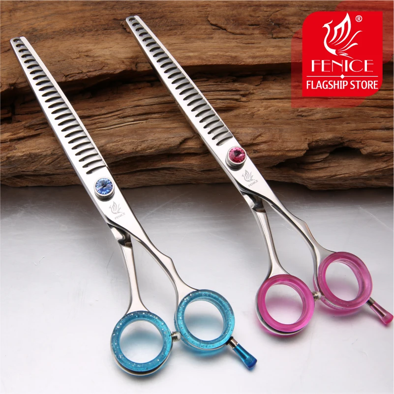 Fenice Professional JP440c 7.5 inch Pet dog Grooming Scissors thinning shears Thinning rate about 75%