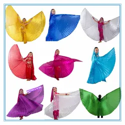 Disfraz de danza del vientre para niños, alas de Bollywood, Disfraces para niños, danza del vientre gitana, palos dorados para niñas, 11 colores