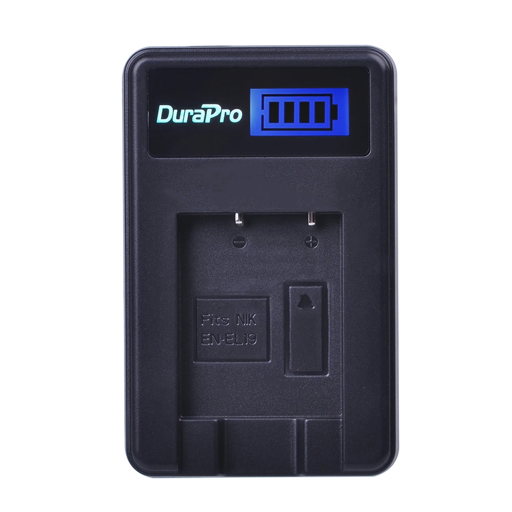 DuraPro EN-EL19 EN EL19 بطارية + LCD شاحن يو اس بي لنيكون W100 W150 S2500 S100 S2600 S3100 S3200 S3300 S4100 S4200 S4300