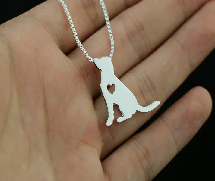 Labrador retriever dog necklace pet lovers pendant jewelry golden colors plated fast delivery