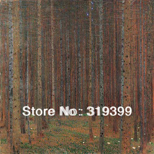 

Oil Painting reproduction on Linen Canvas,Fir Forest I by Gustav Klimt,Free fast ship,Handmade,Museum Quality