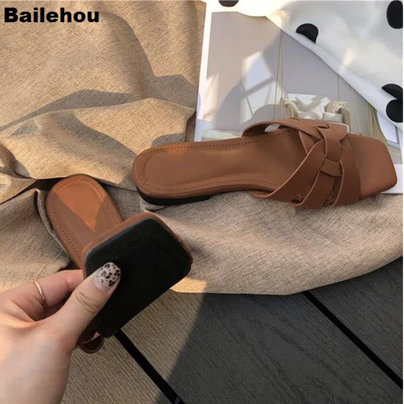 Bailehou 2019 New Flat Casual Slippers Daily Summer Beach Flip Flops Vacation Sandal Footwear Brand Slide Outdoor Slipper Female